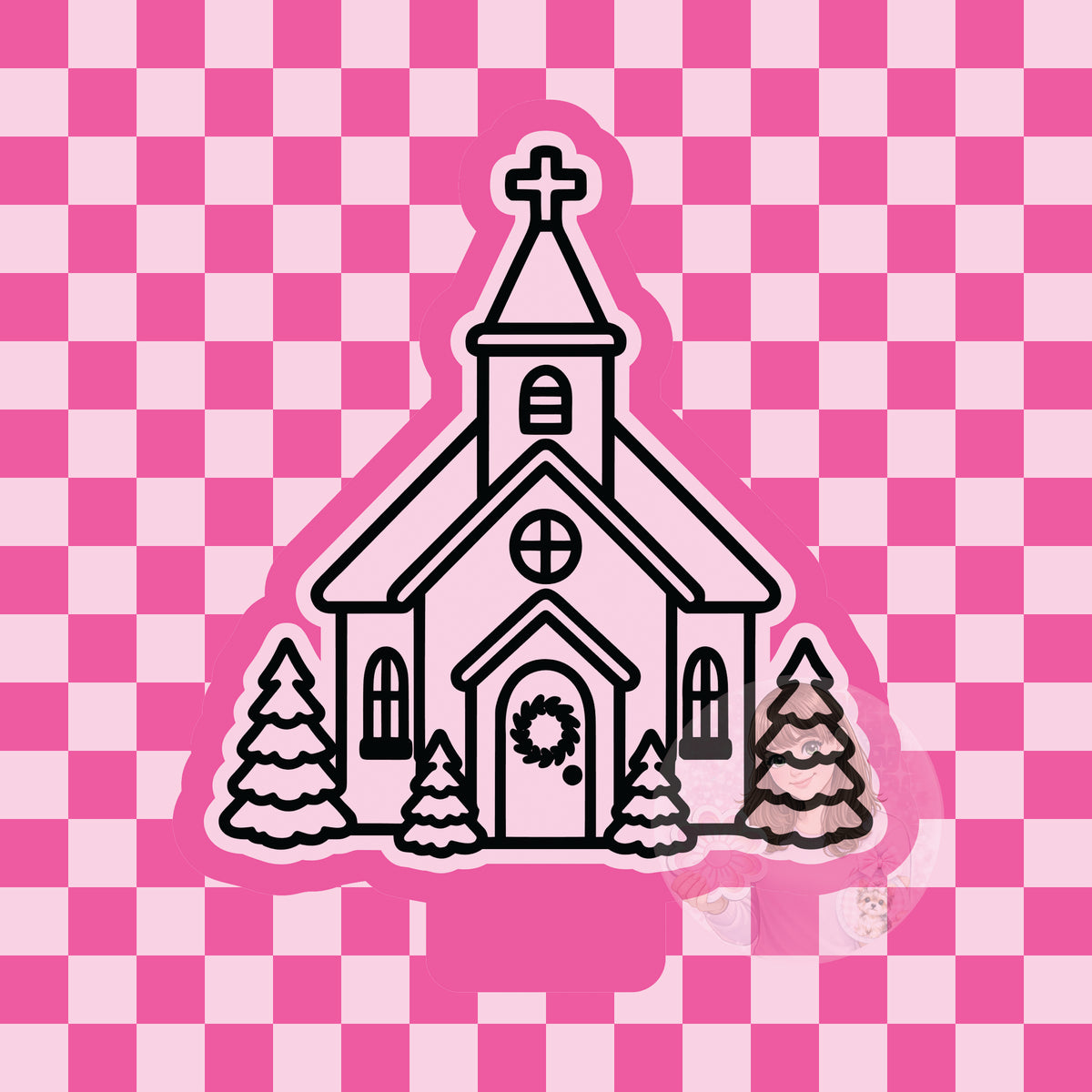 Christmas church silicone freshie mold