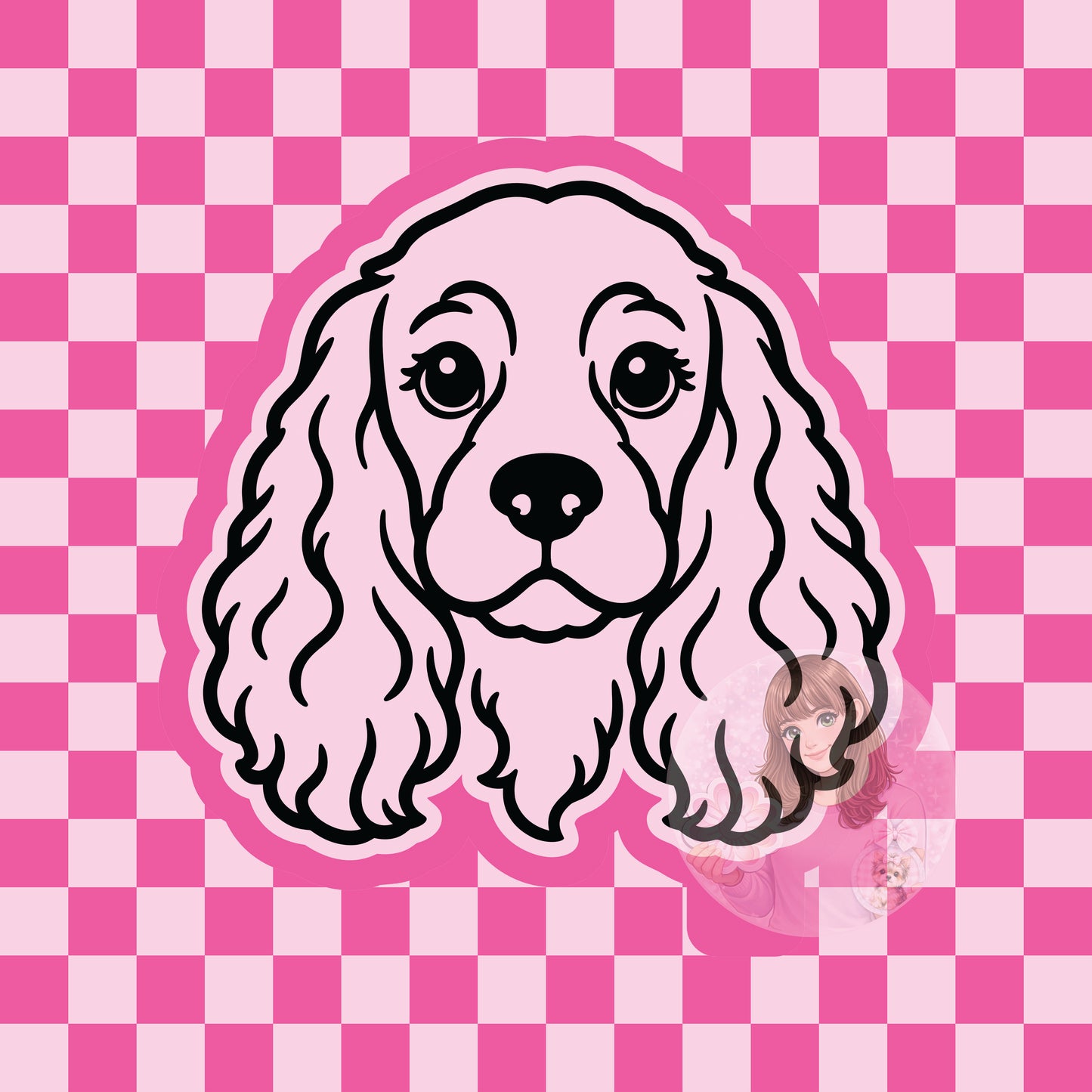 Cocker Spaniel dog head silicone freshie mold