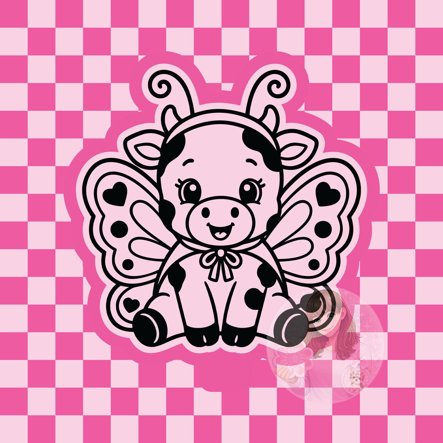 Cow butterfly silicone freshie mold
