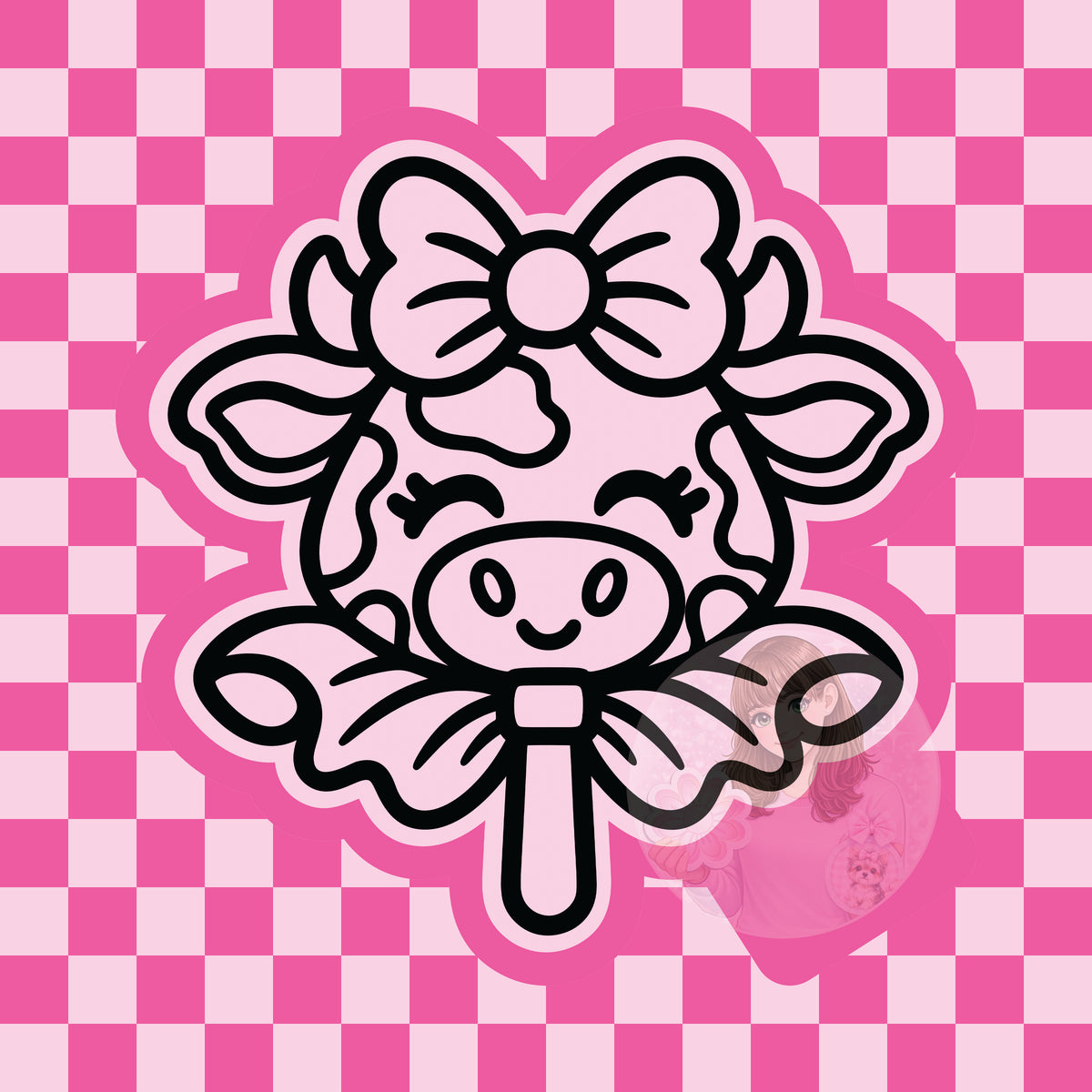 Cow lollipop silicone freshie mold
