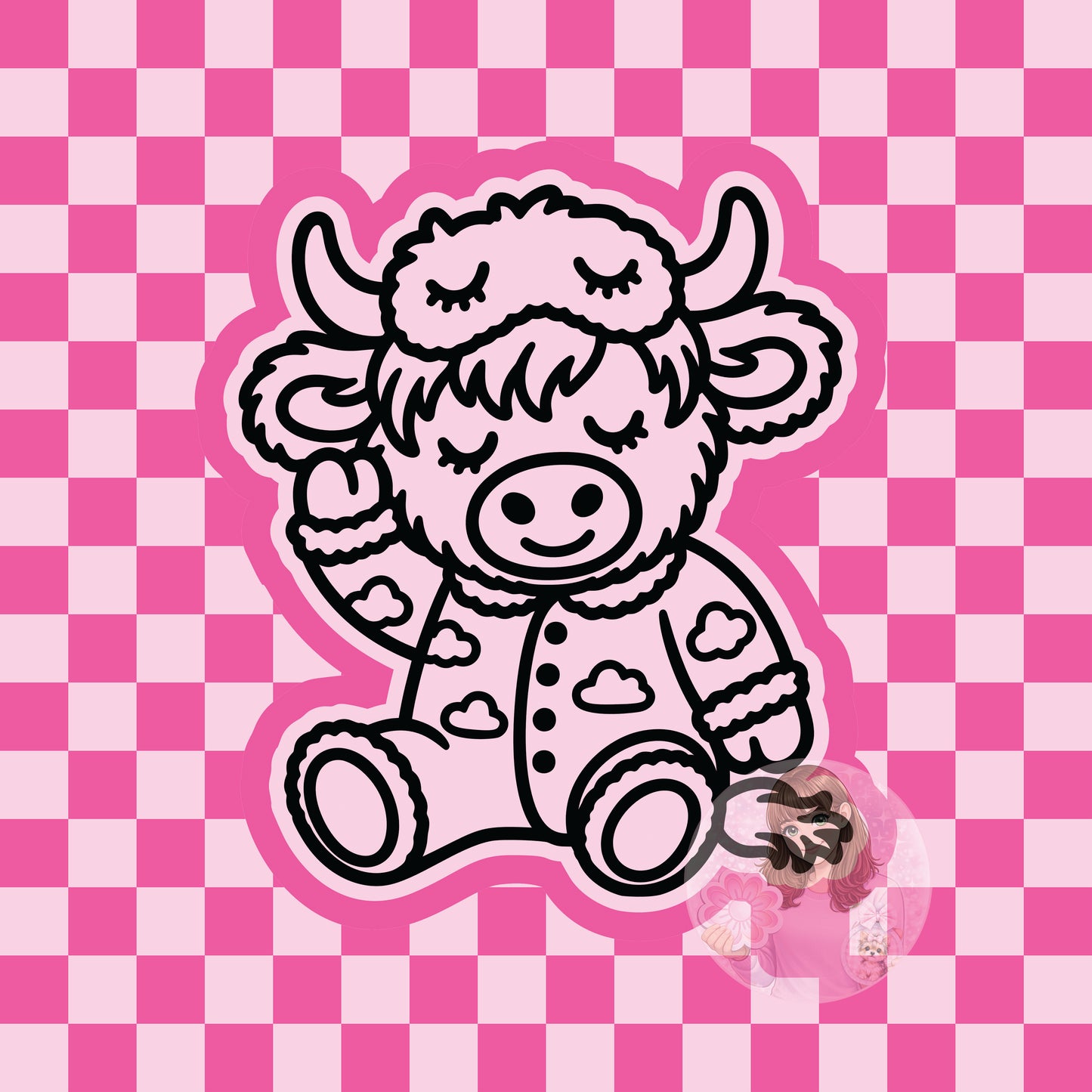 Sleepy cow silicone freshie mold