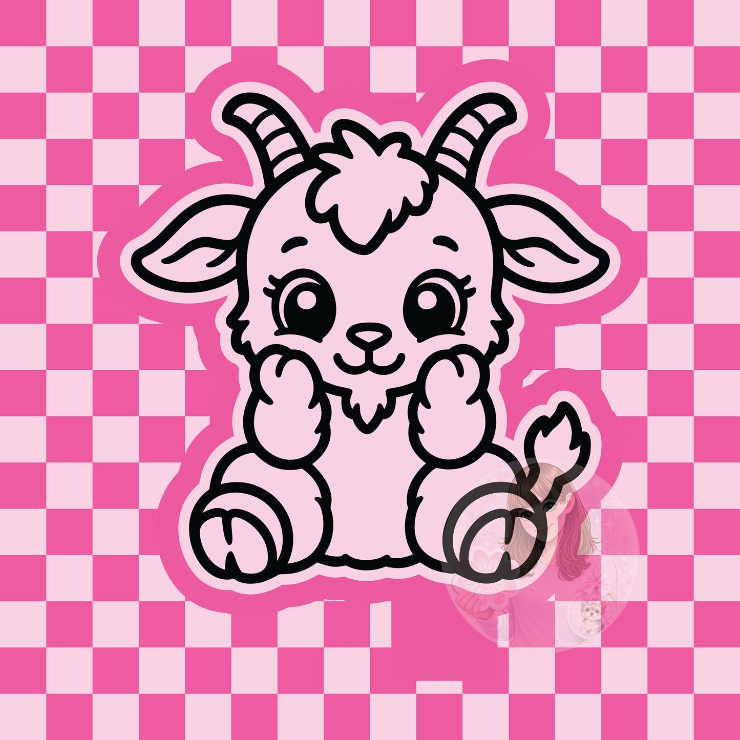 Cutesy goat silicone freshie mold