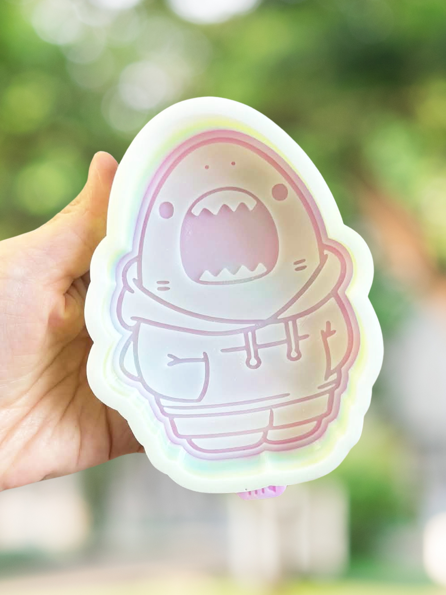 Shark in hoodie silicone freshie mold