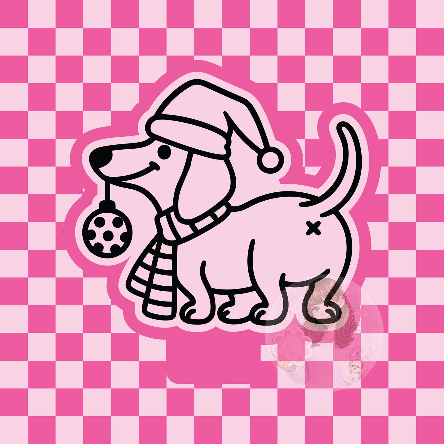 Christmas Dachshund butt silicone freshie mold