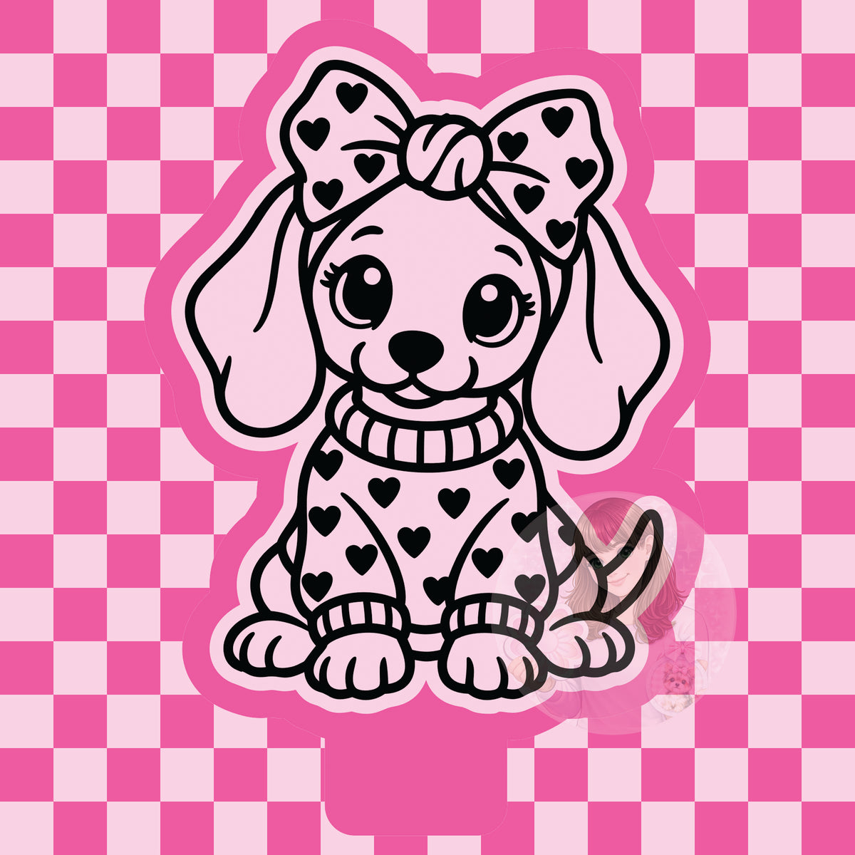 Dachshund heart sweater silicone freshie mold