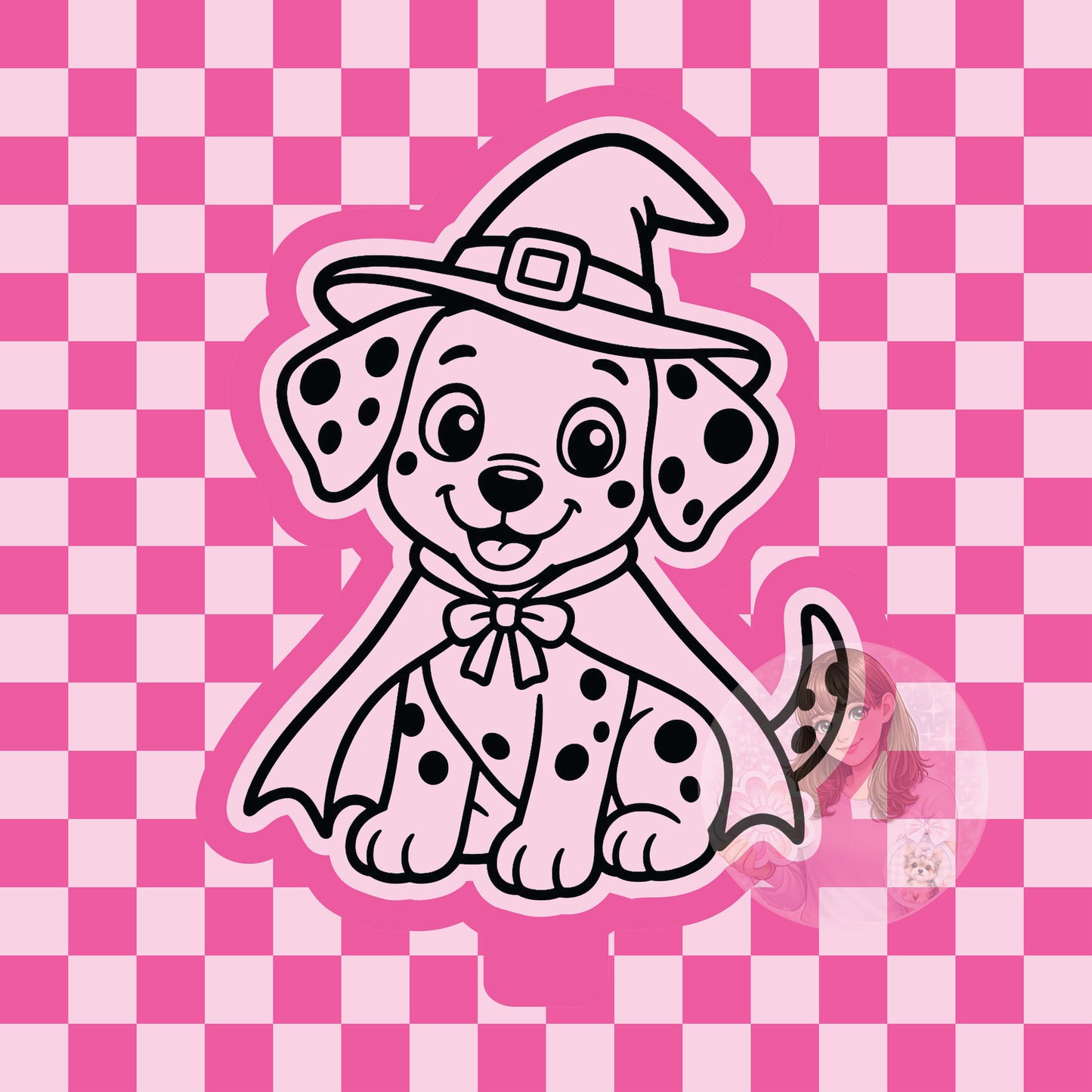 Dalmatian witch silicone freshie mold