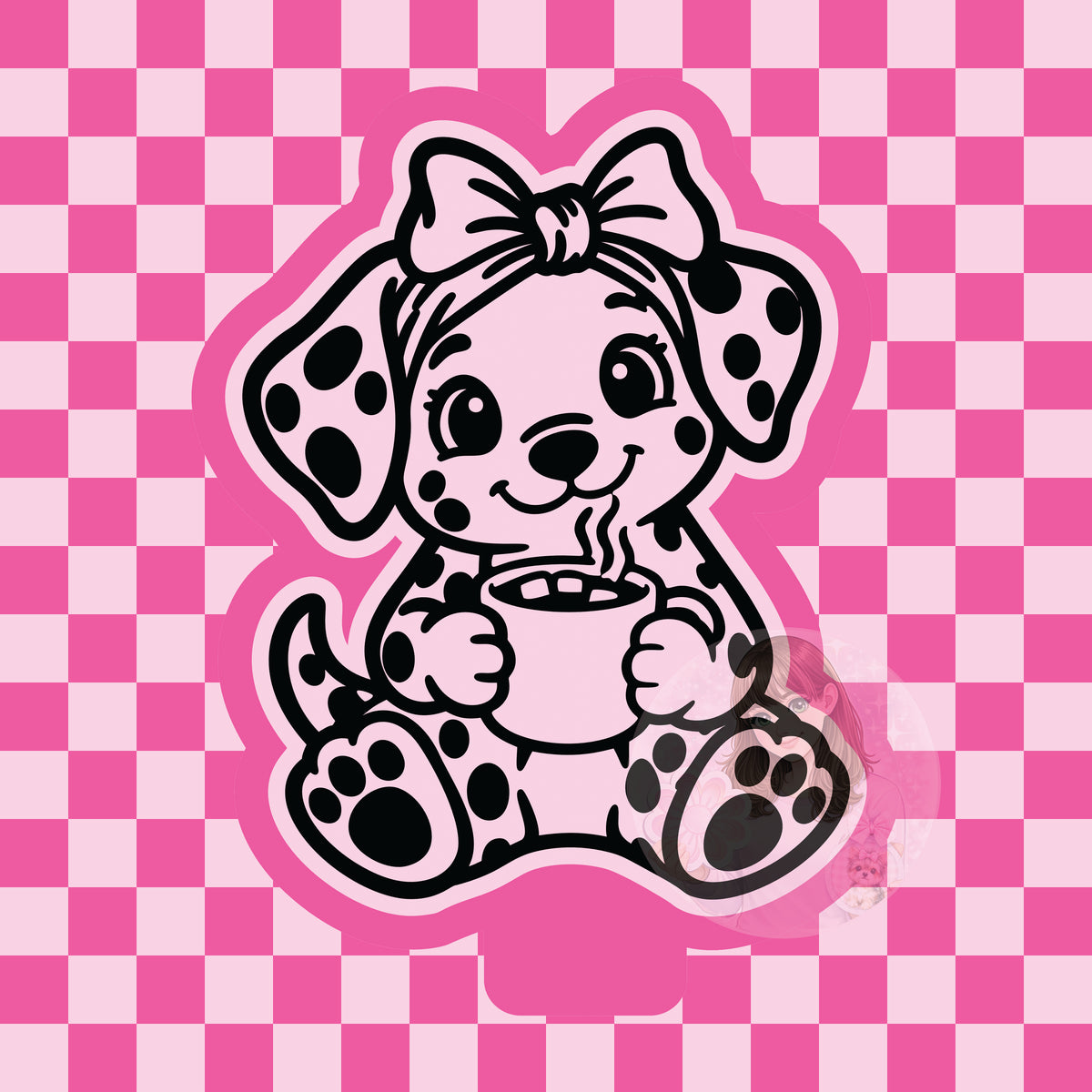Dalmatian with hot chocolate silicone mold