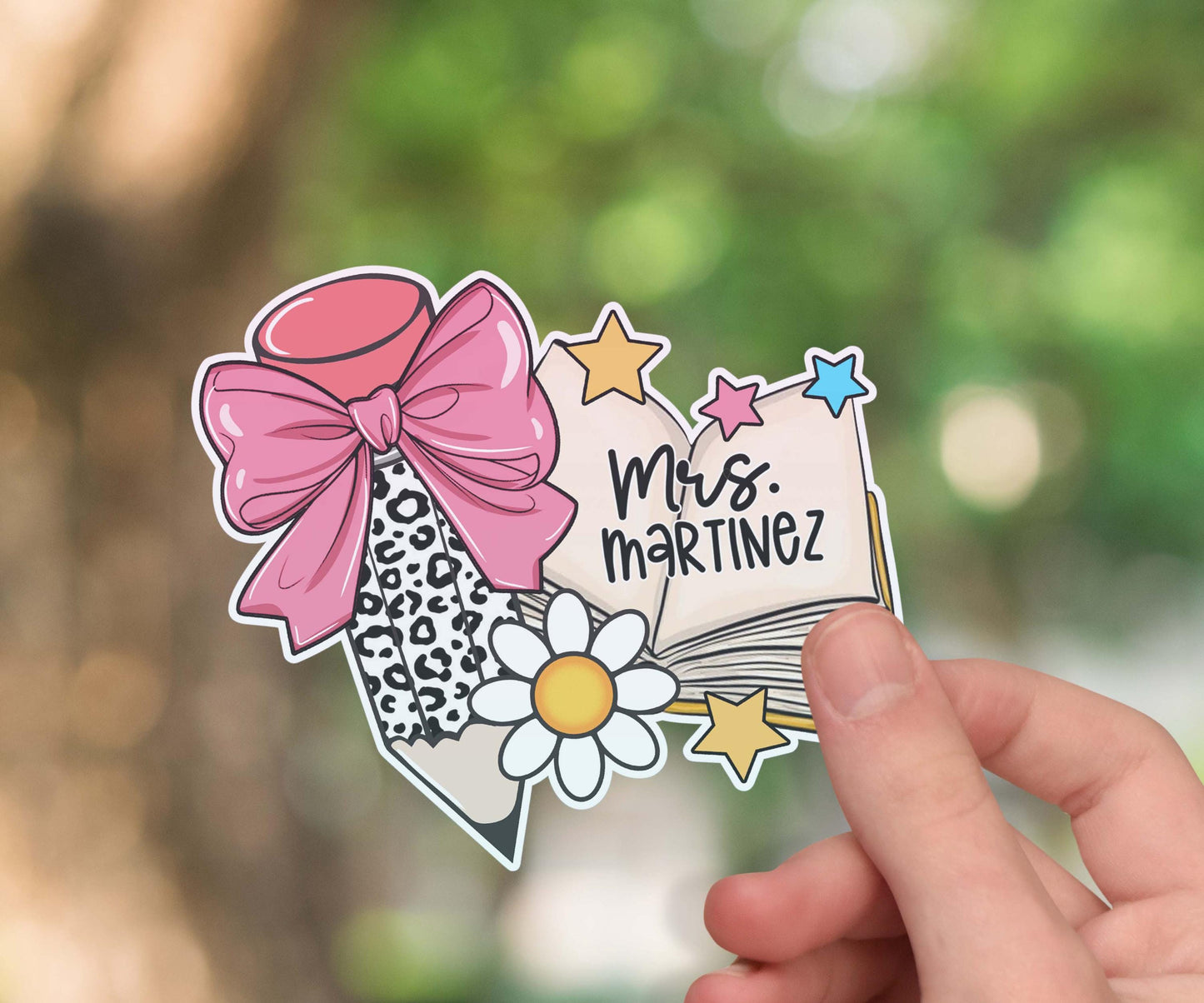Personalized teacher sticker