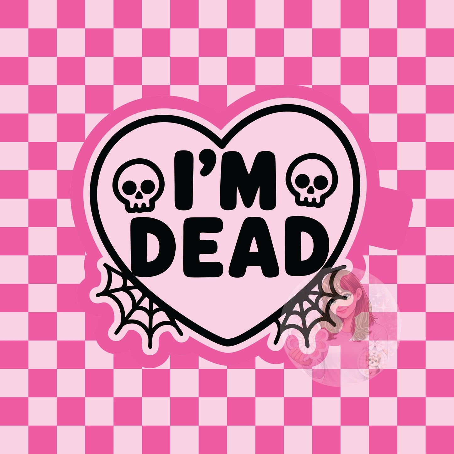 I'm dead spooky heart silicone freshie mold