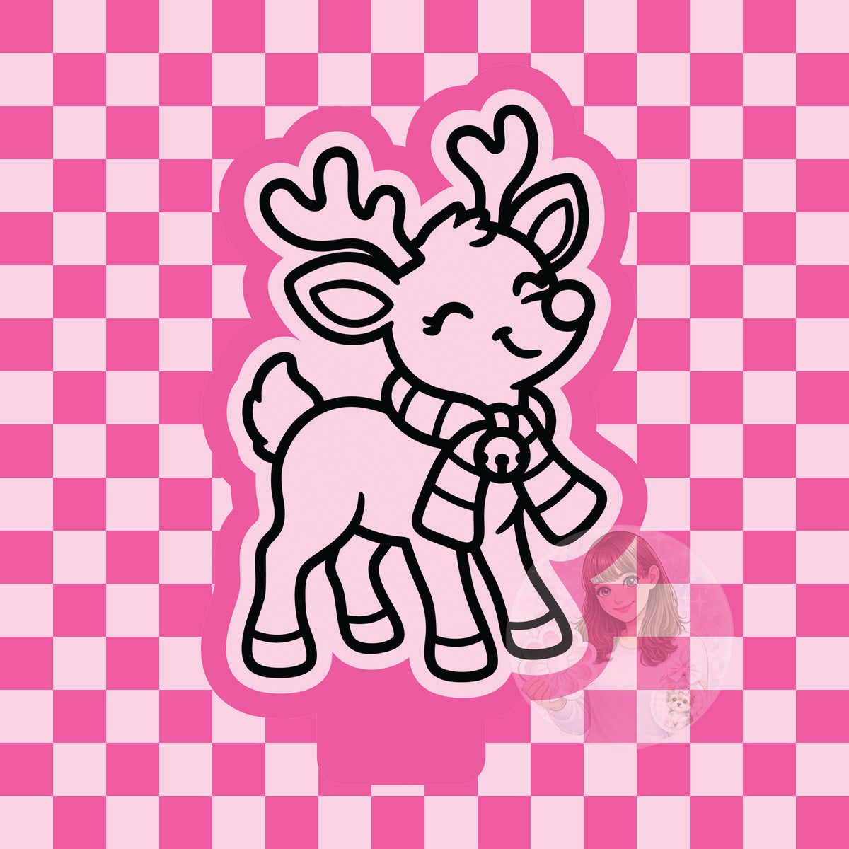 Reindeer with bell silicone freshie mold