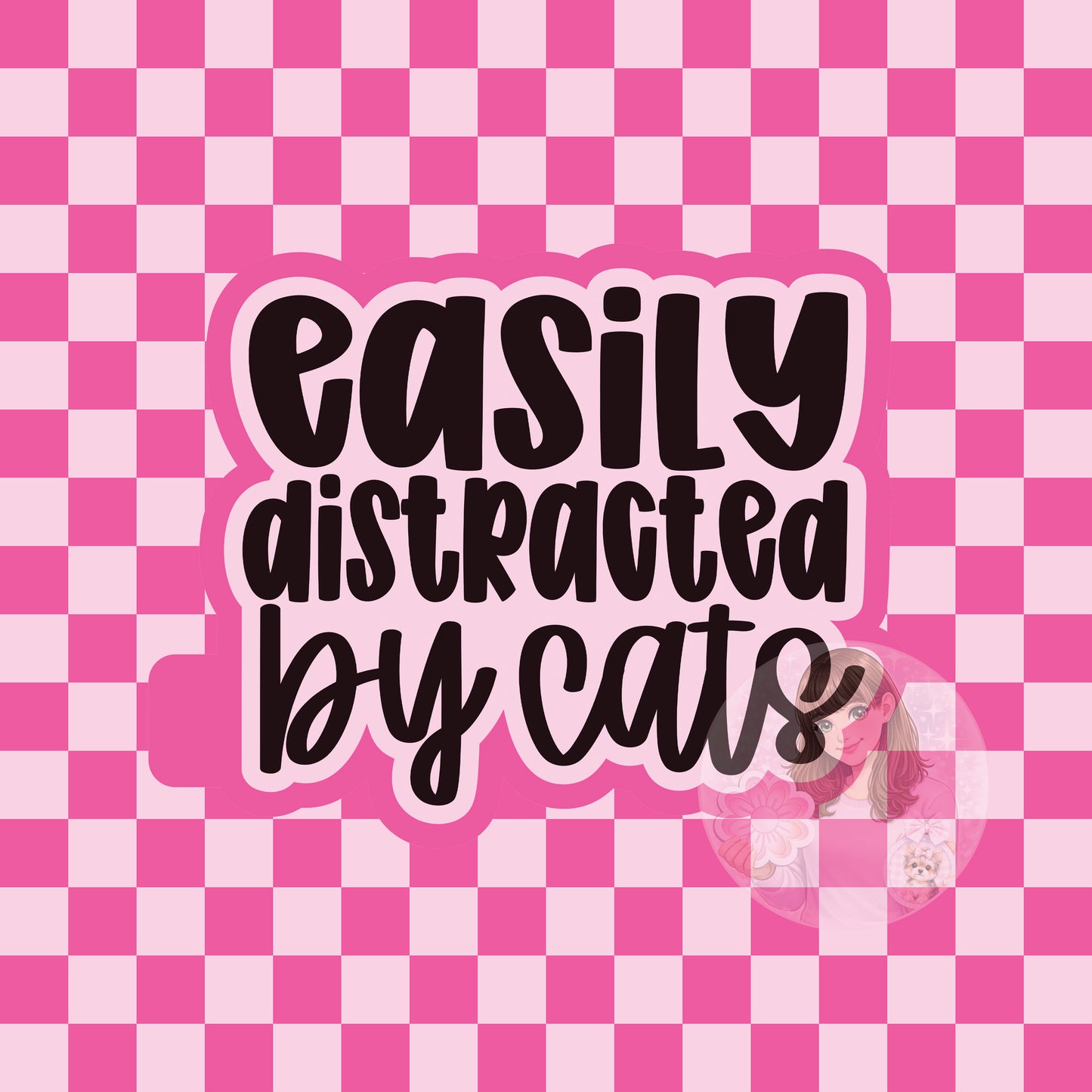 Easily distracted by cats silicone freshie mold