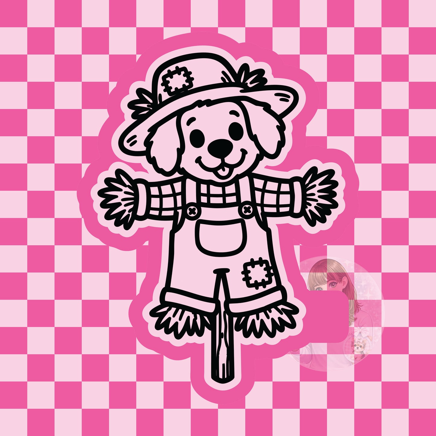 Dog scarecrow silicone freshie mold