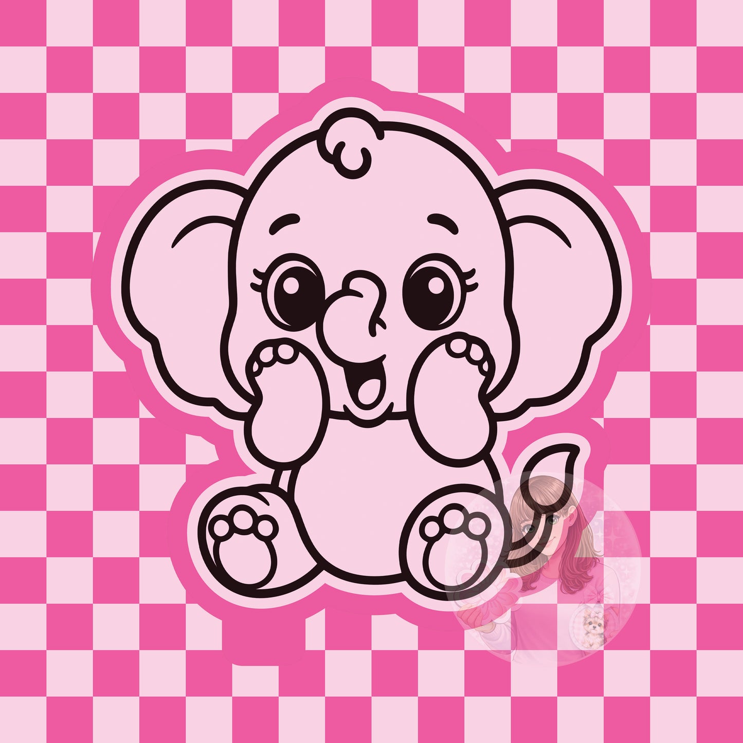 Baby elephant silicone freshie mold