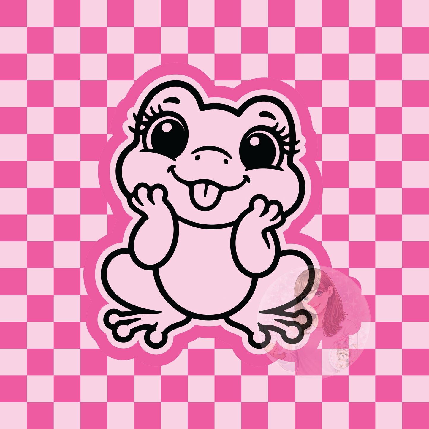 Cutesy frog silicone freshie mold