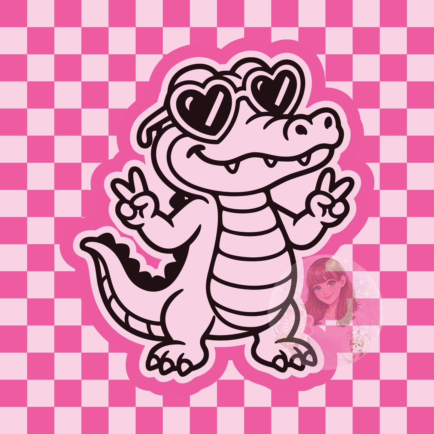 Peace gator silicone freshie mold