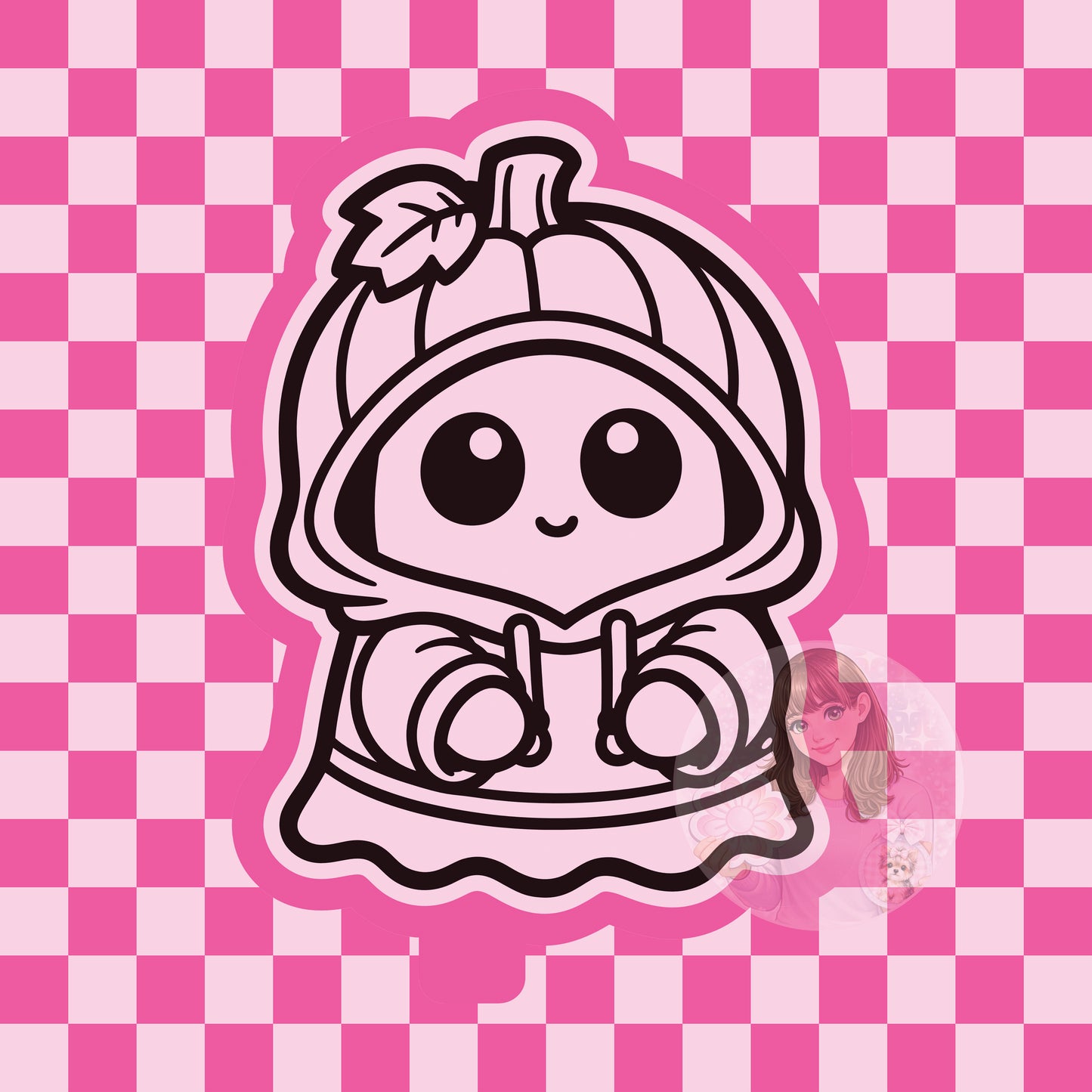 Ghost in pumpkin hoodie silicone freshie mold