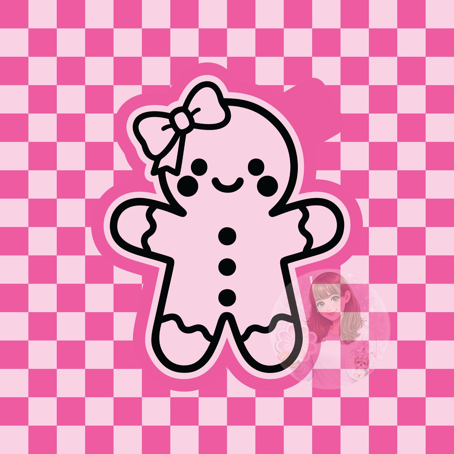 Gingerbread girl silicone freshie mold