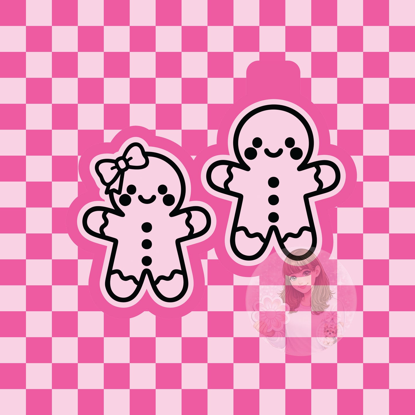 Gingerbread vent clips silicone freshie mold
