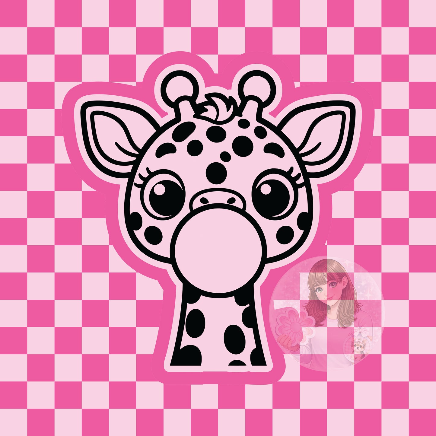 Bubblegum giraffe silicone freshie mold