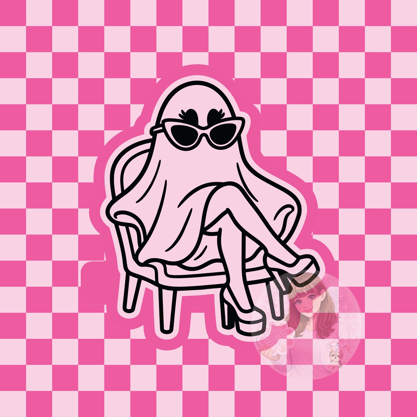 Girl ghost silicone freshie mold