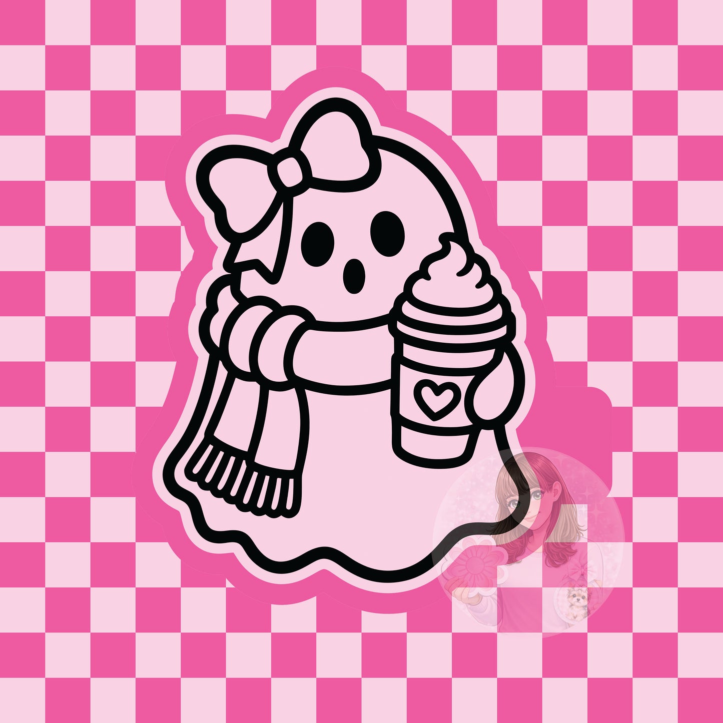 Latte ghost silicone freshie mold