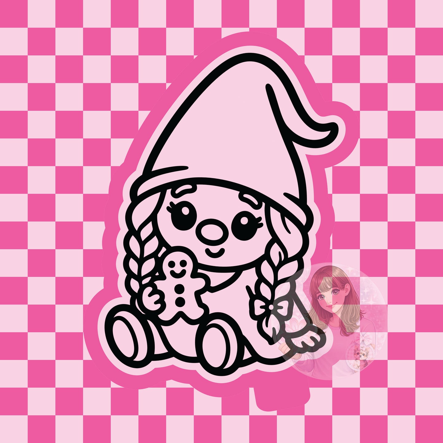 Gnome girl silicone freshie mold