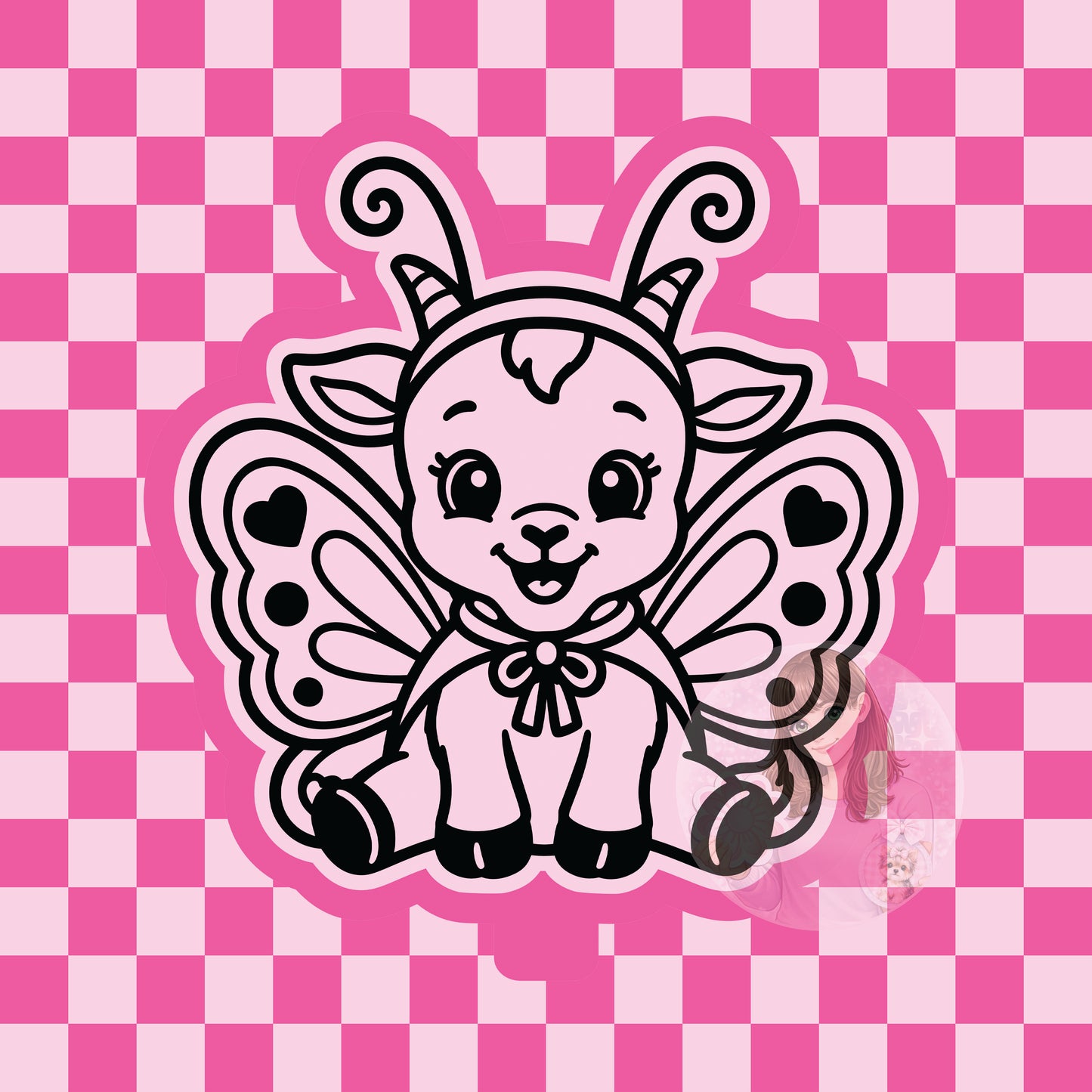 Goat butterfly silicone freshie mold