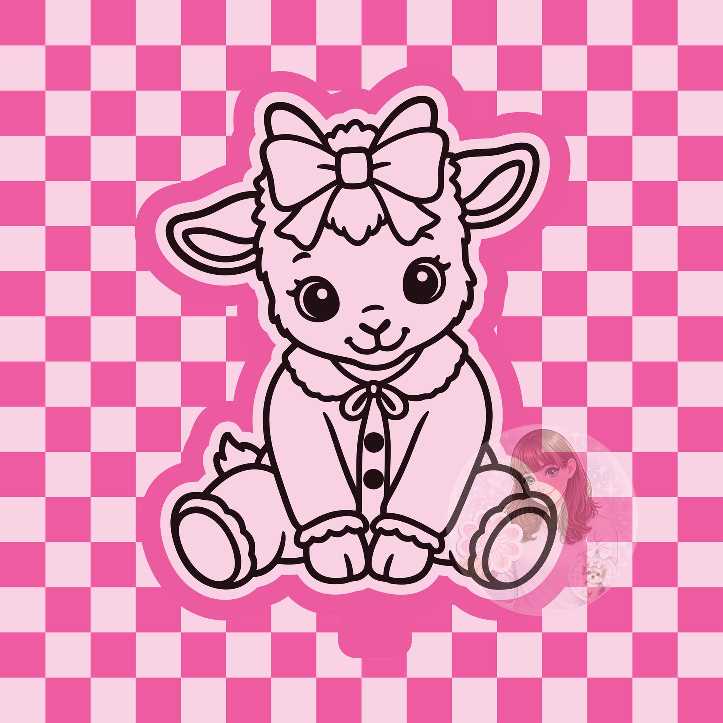 Goat in pajamas silicone freshie mold