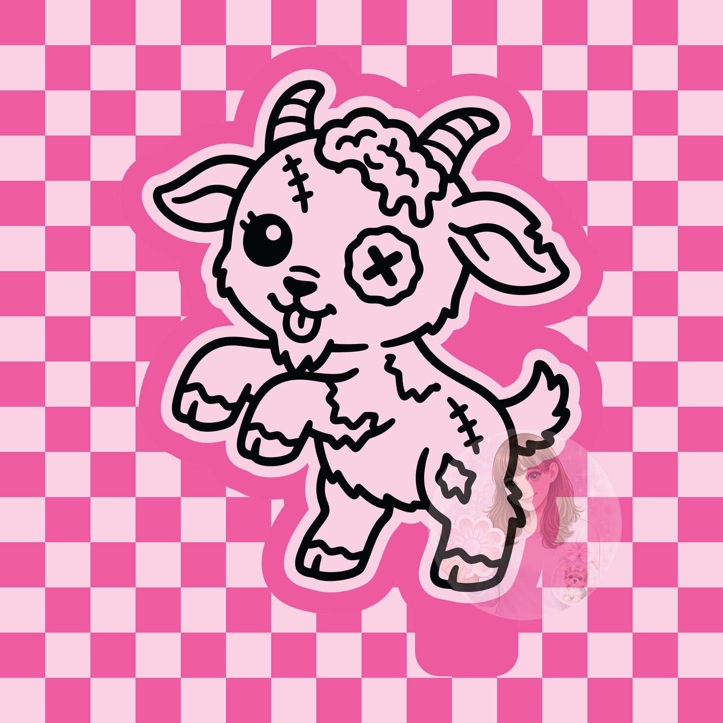 Goat zombie silicone freshie mold