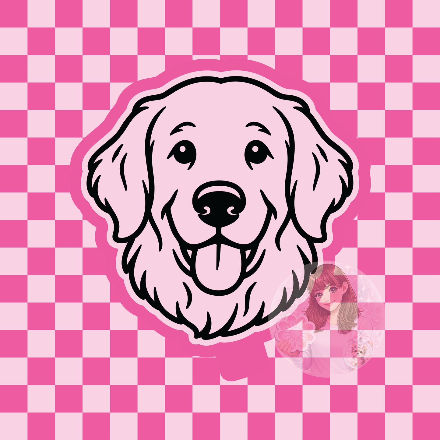 Golden Retriever dog head silicone freshie mold