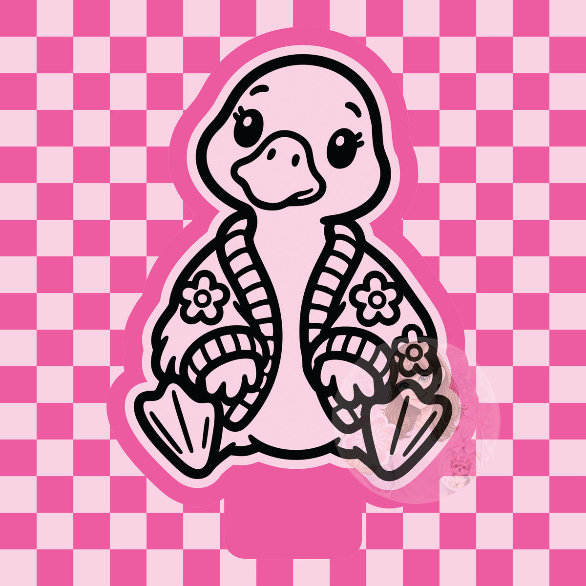 Goose in cardigan silicone freshie mold