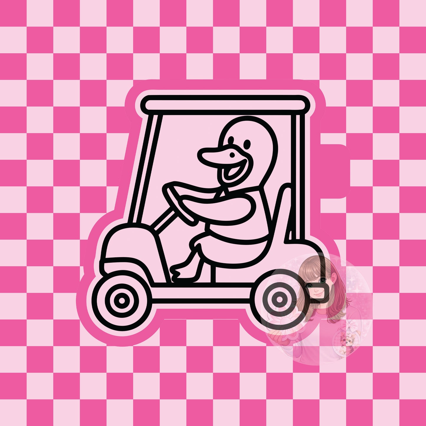 Golf cart goose silicone freshie mold