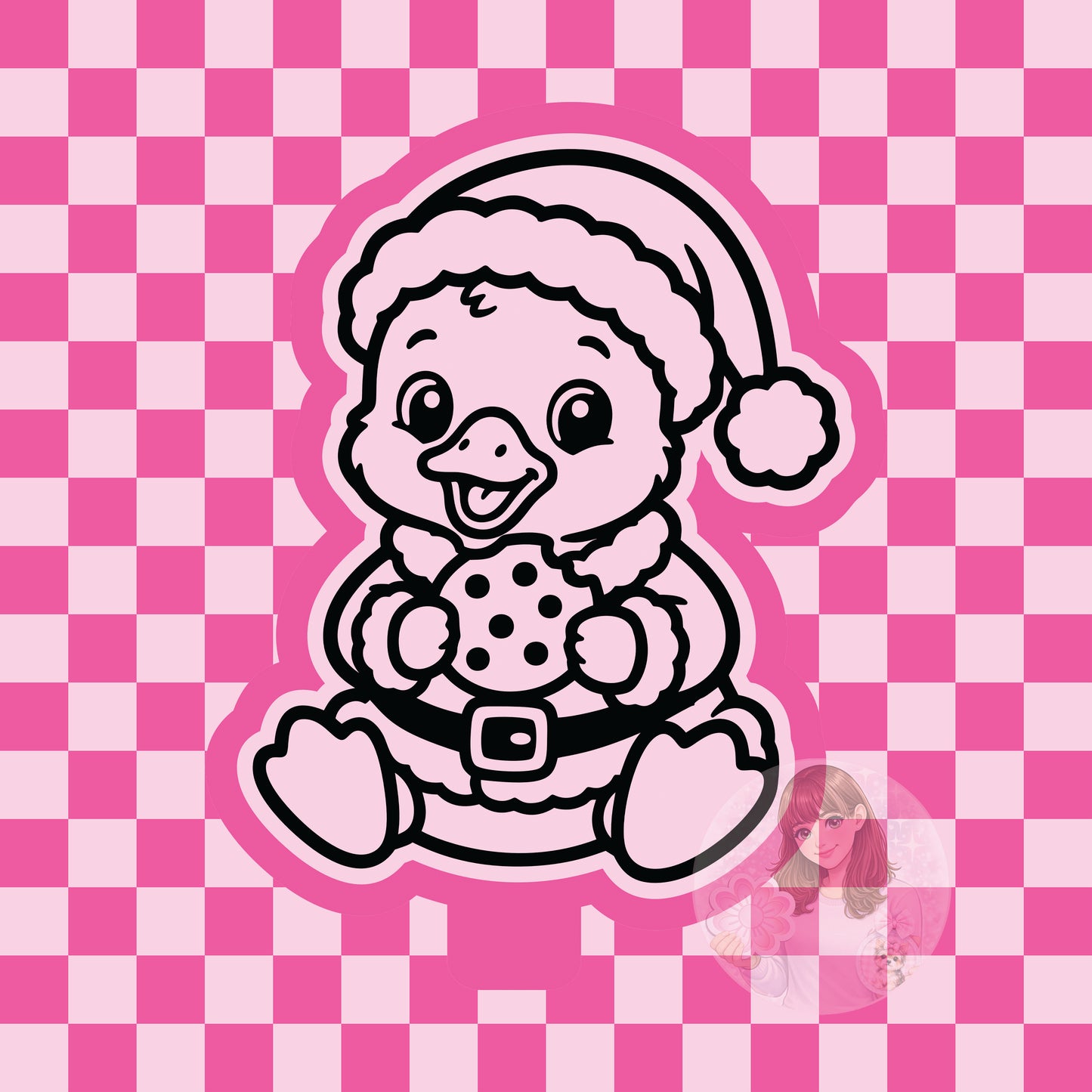 Christmas goose with cookie silicone freshie mold