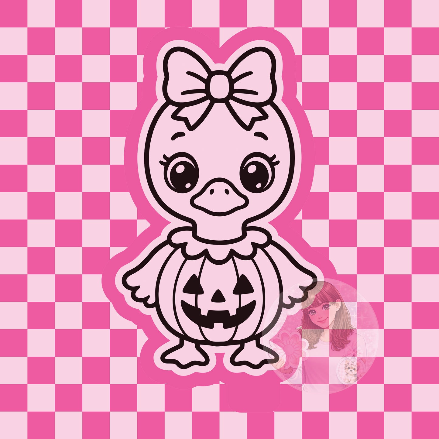 Goose dressed as pumpkin silicone freshie mold