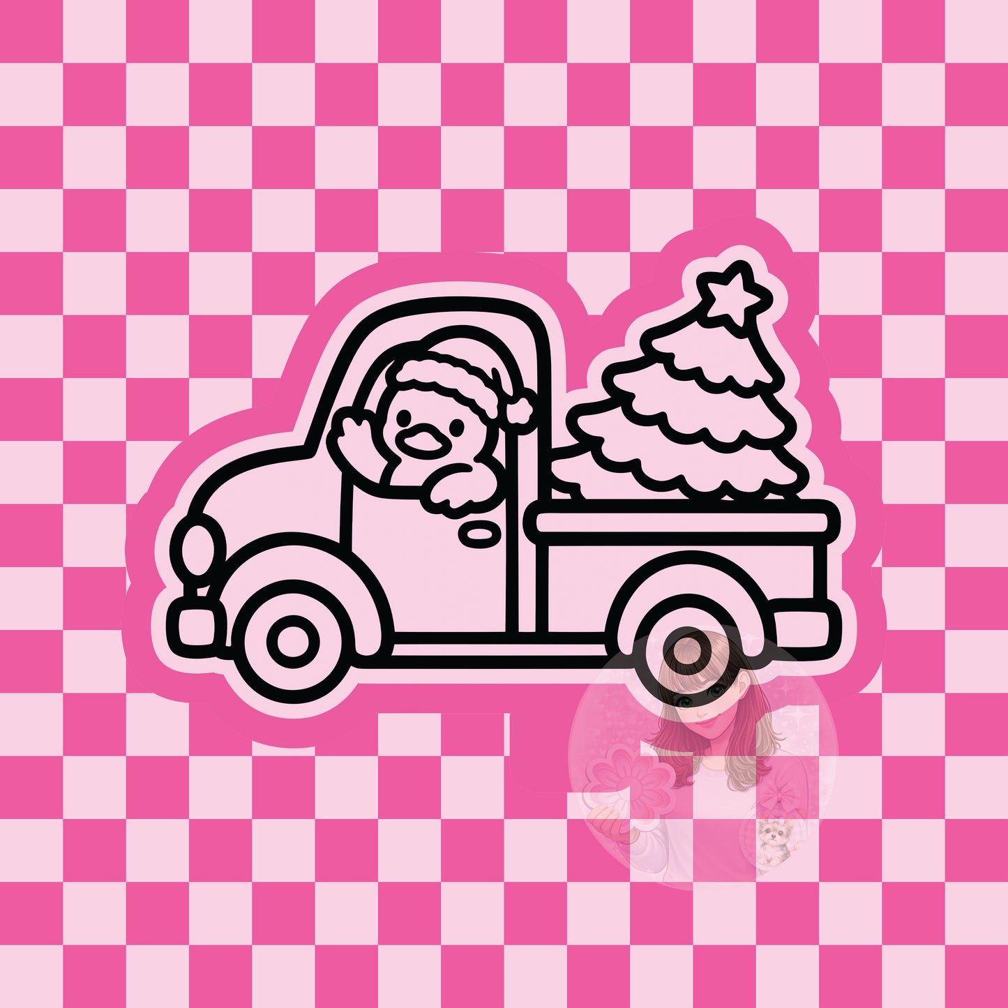 Goose pickup truck with tree silicone freshie mold