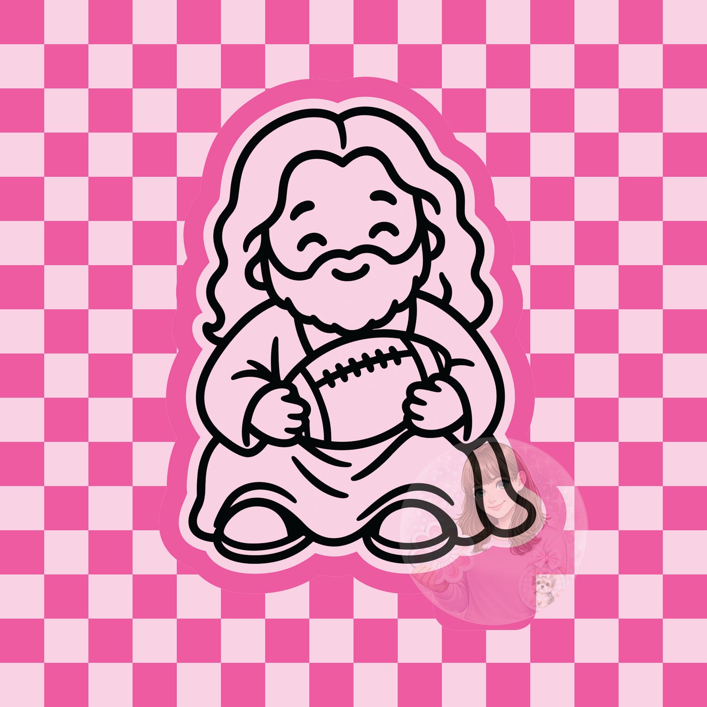 Jesus holding football silicone freshie mold