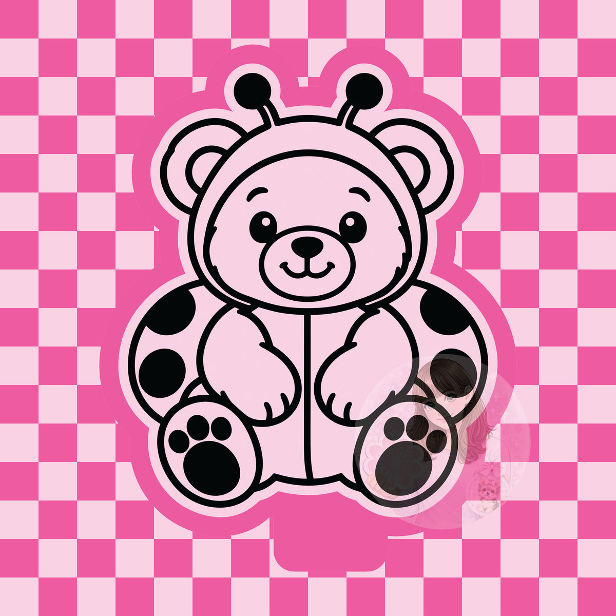 Ladybug teddy bear silicone mold