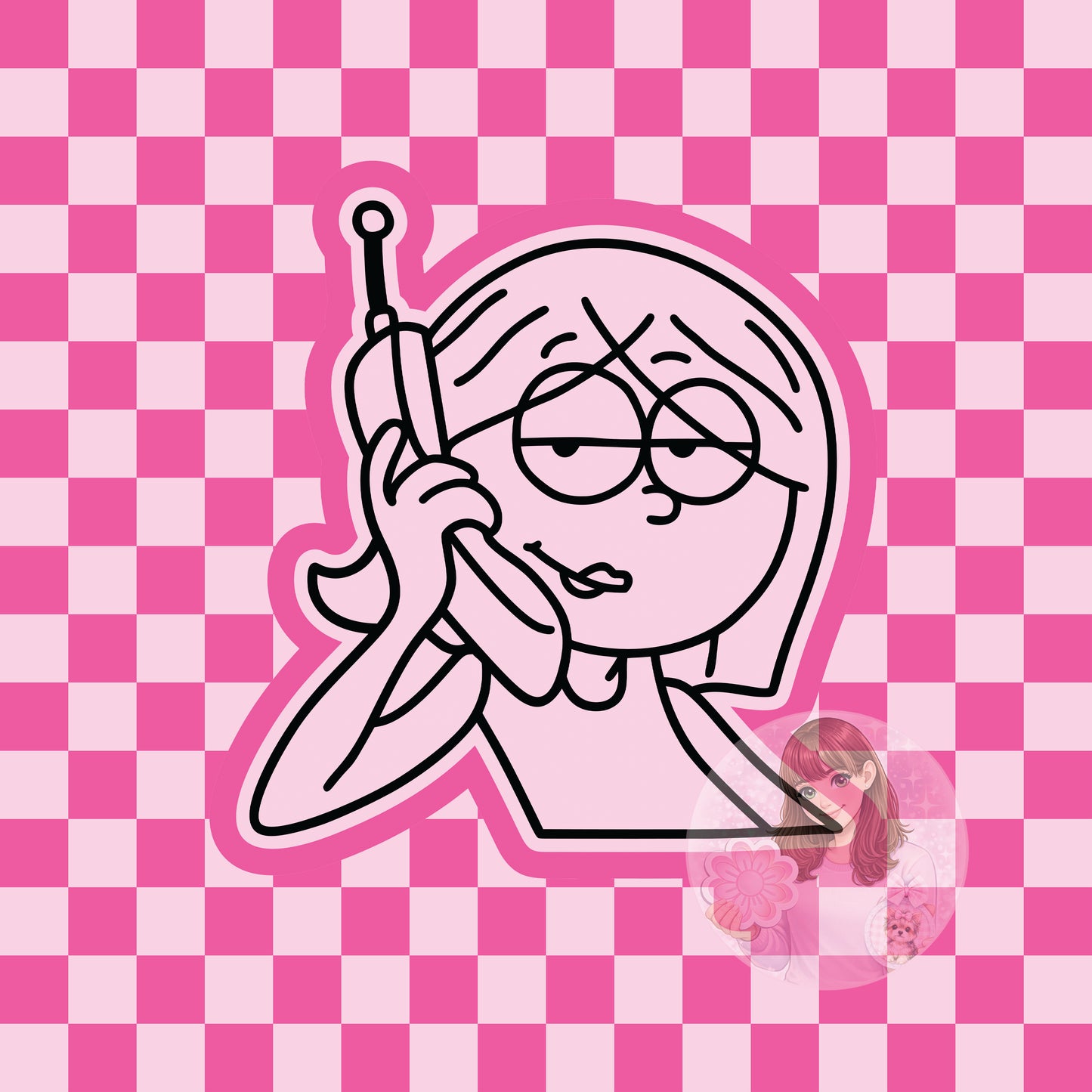 Lizzie on phone silicone freshie mold