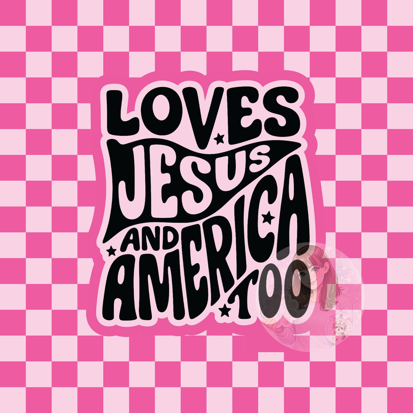 Loves Jesus and America too silicone freshie mold