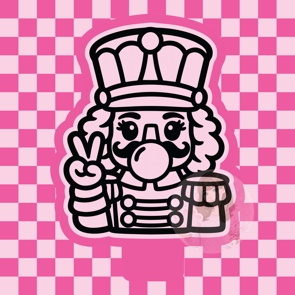 Nutcracker peace sign silicone freshie mold