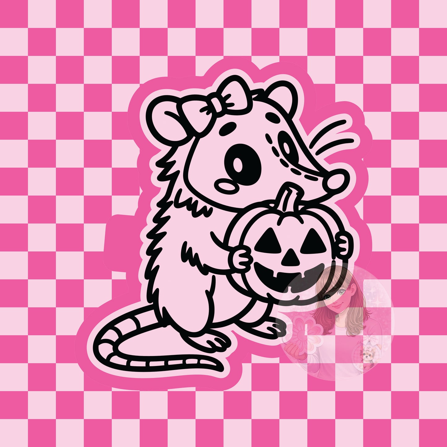 Opossum pumpkin silicone freshie mold