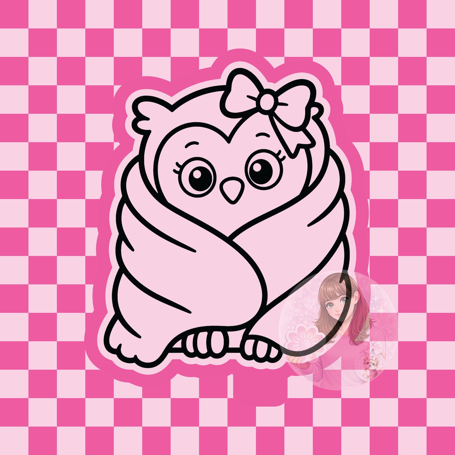 Owl in blanket silicone freshie mold