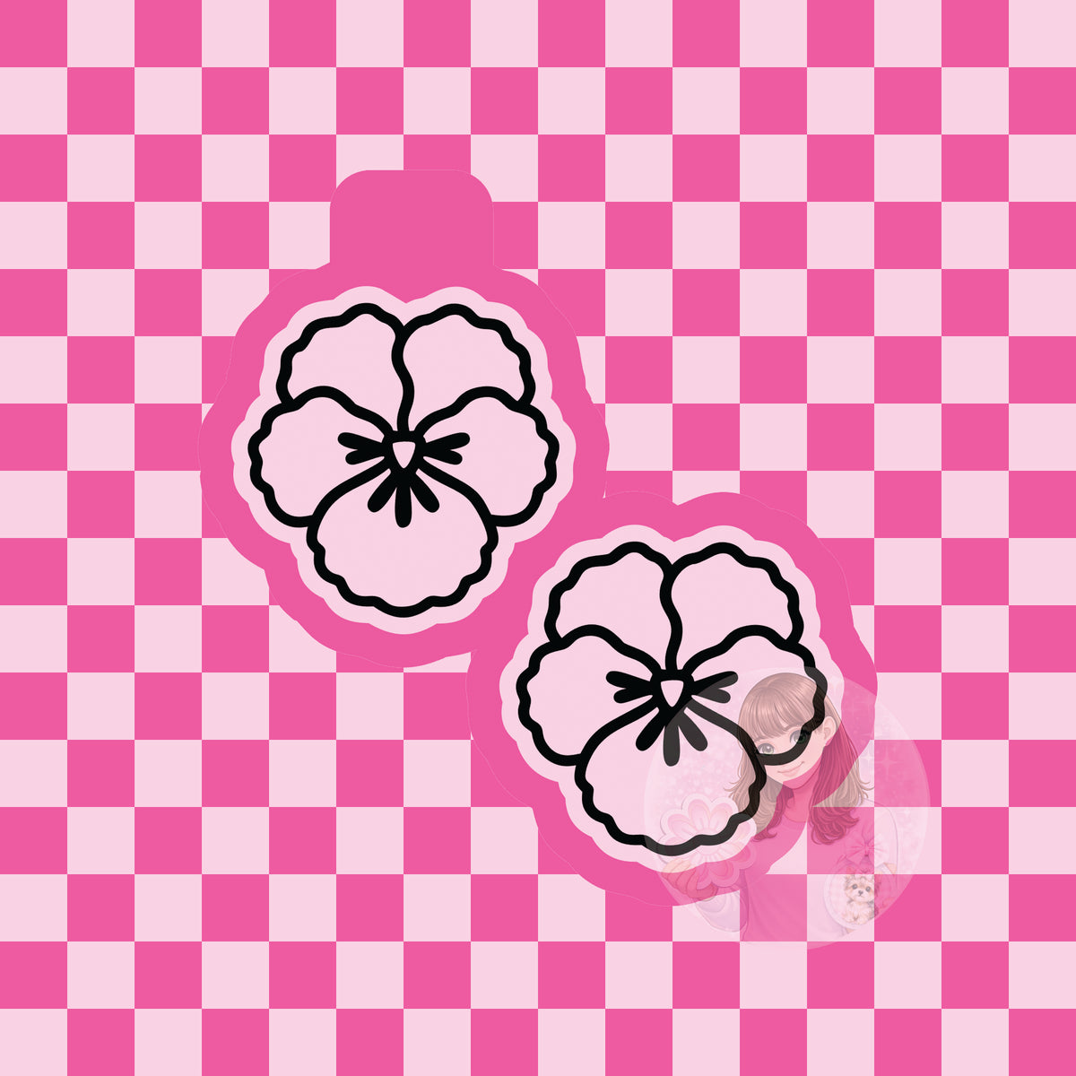 Pansy vent clip silicone freshie mold