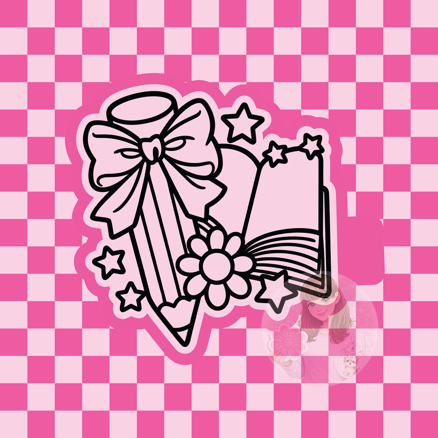 Pencil and book silicone freshie mold