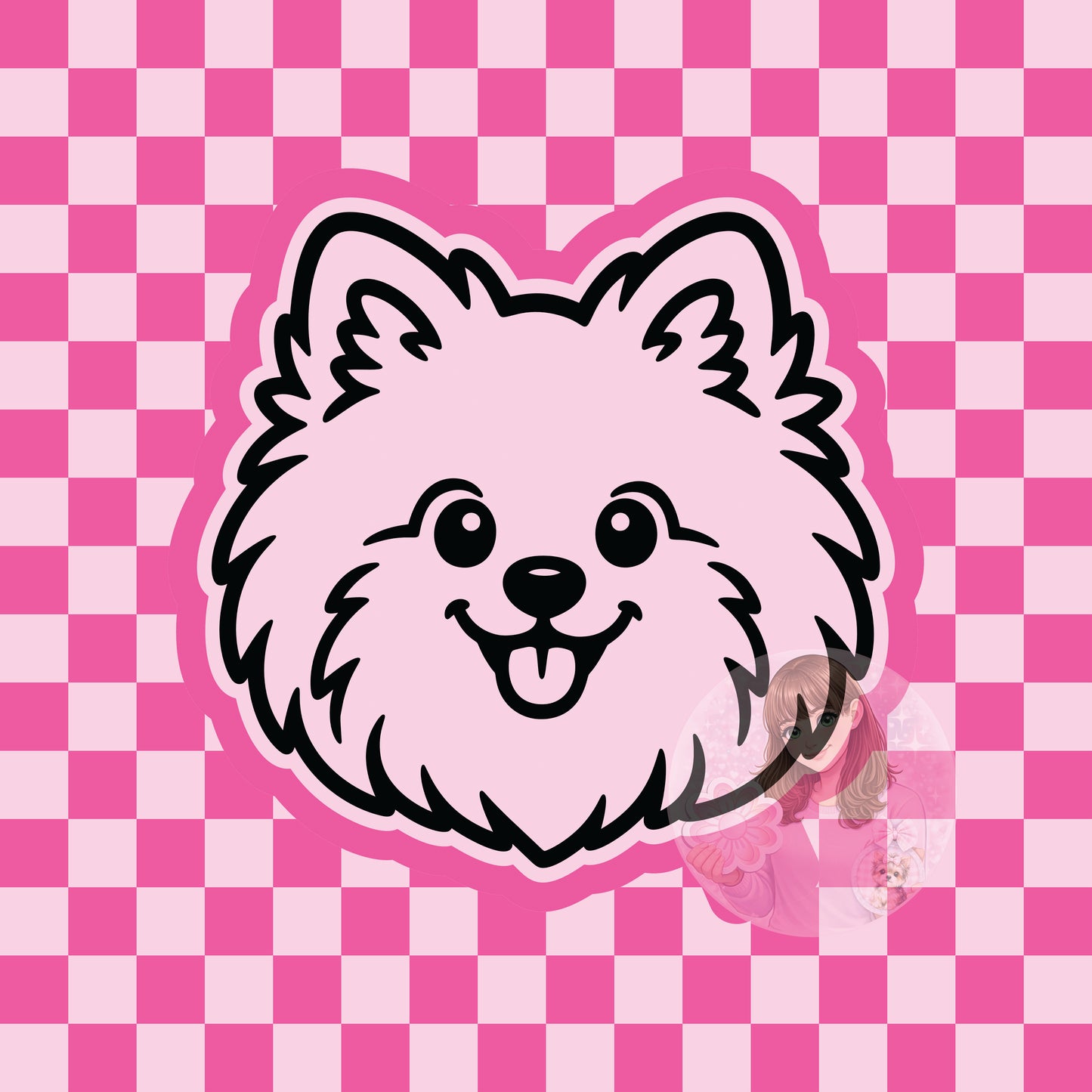 Pomeranian dog head silicone freshie mold