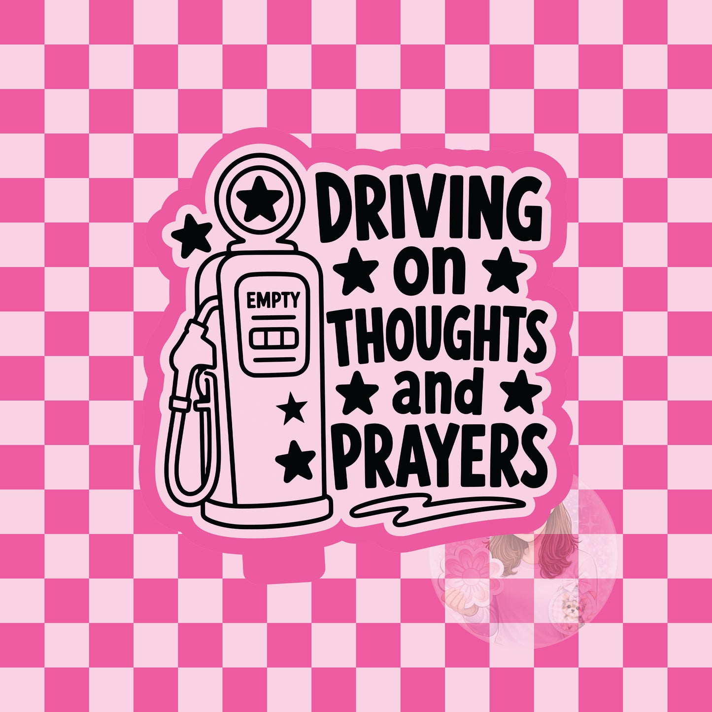 Driving on thoughts and prayers silicone freshie mold