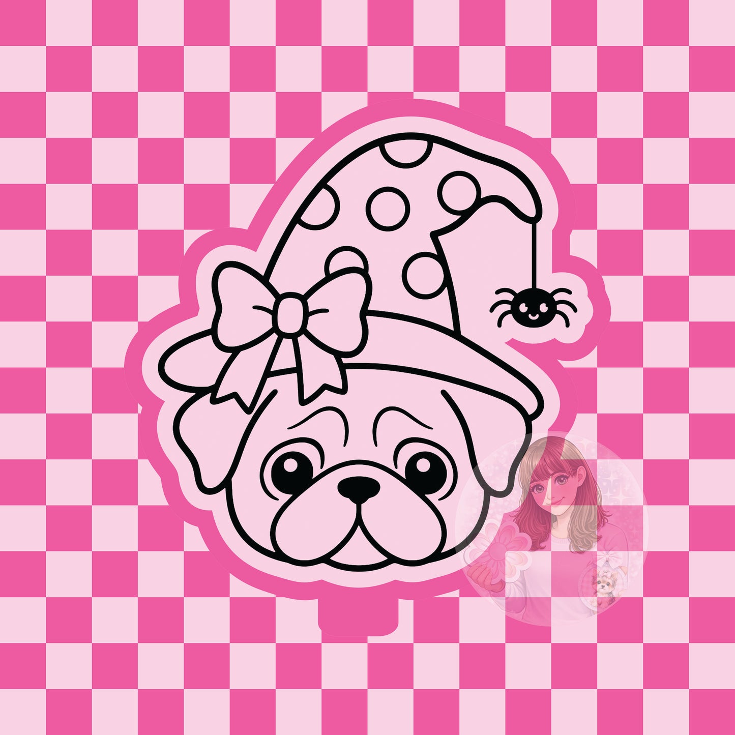 Pug witch silicone freshie mold