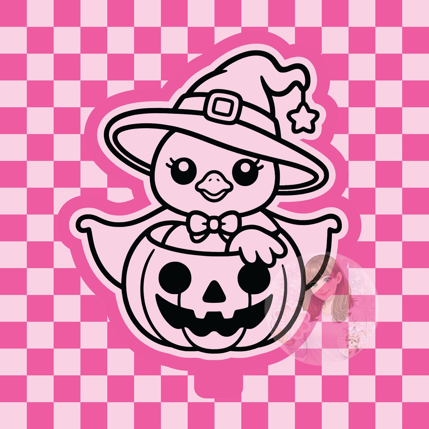 Pumpkin goose witch silicone freshie mold