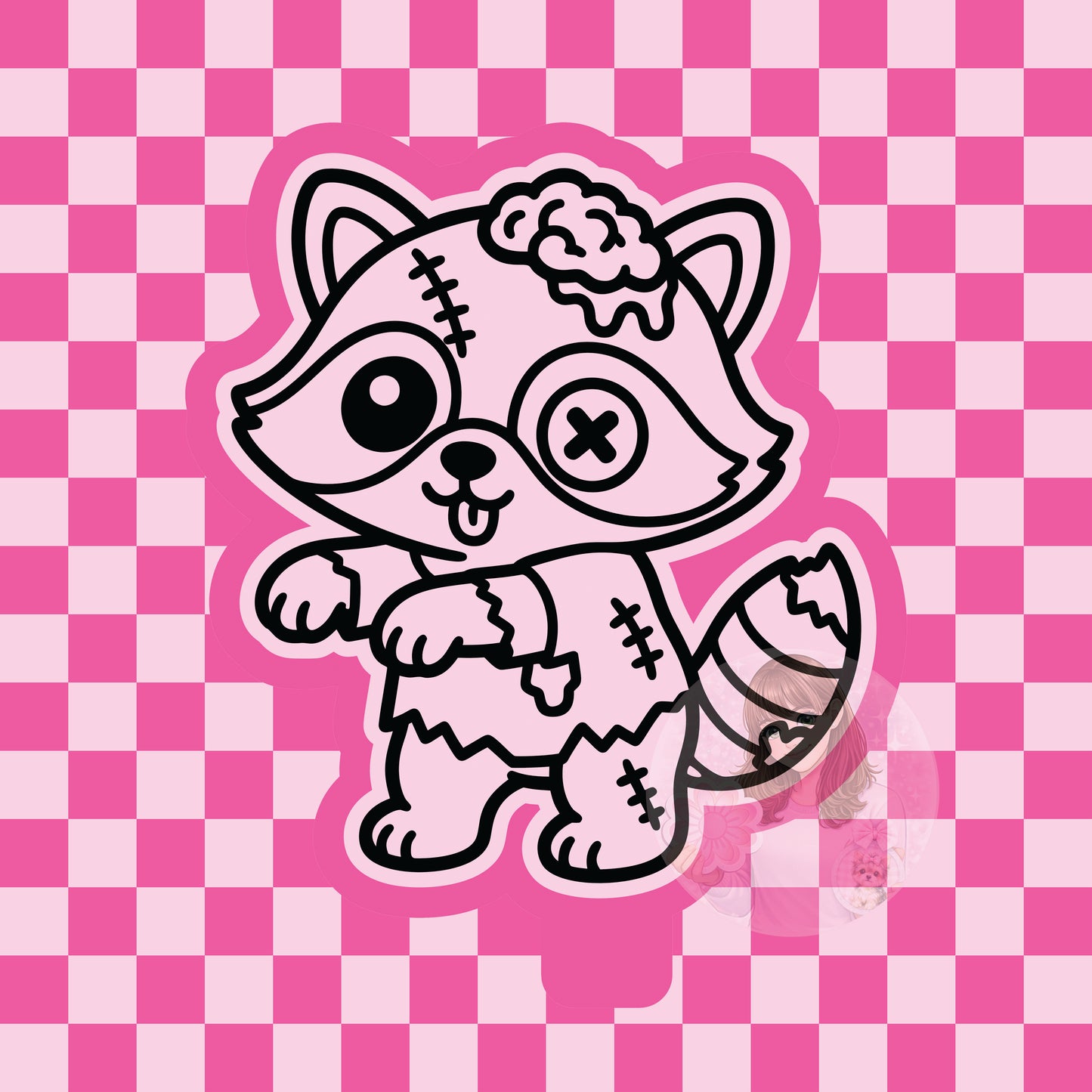 Raccoon zombie silicone freshie mold