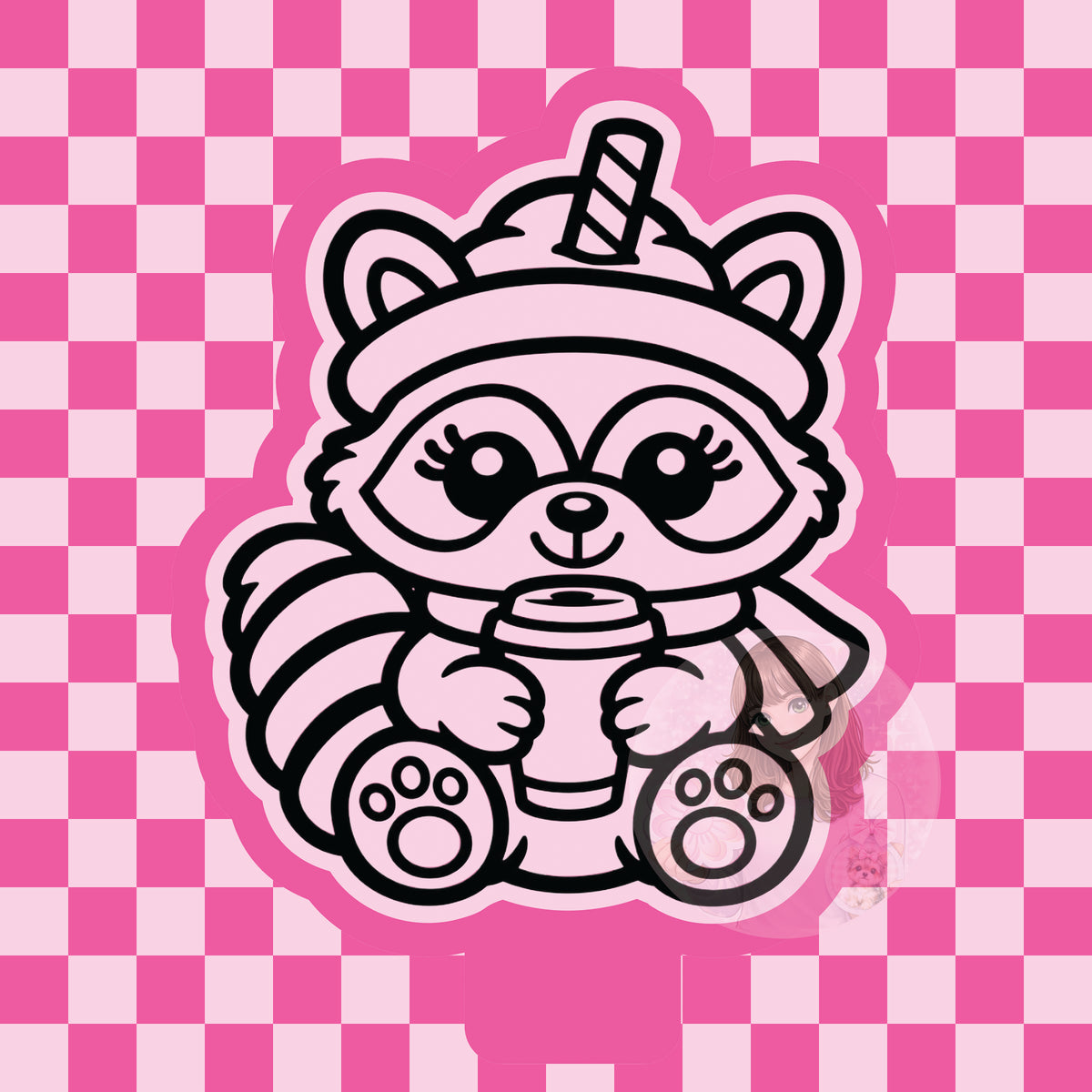 Christmas raccoon coffee silicone mold